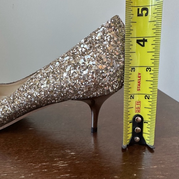 JIMMY CHOO  Size 40.5 US 10.5 gold sequin - Picture 4 of 4